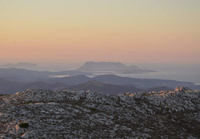 Tavolara widziana z góry Punta Cupeti