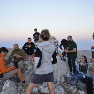 Wspólne biesiadowanie na szczycie Punta Cupeti