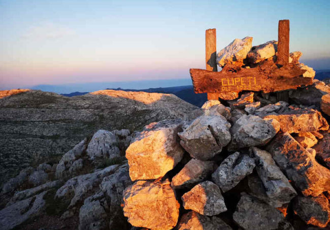 Juz na szczycie Punta Cupeti 1029 m.n.p.m.
